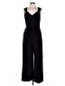 London Times Solid Black Jumpsuit Size 10 - photo 1