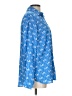 MICHAEL Michael Kors 100% Polyester Print Blue Long Sleeve Blouse Size L - photo 4