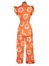 Busayo Collective Print Orange Jumpsuit Size 6 - photo 2