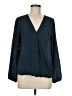 West Kei 100% Polyester Polka Dots Blue Long Sleeve Blouse Size M - photo 1