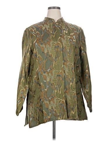 Citron 3/4 Sleeve Silk Top (view 1)