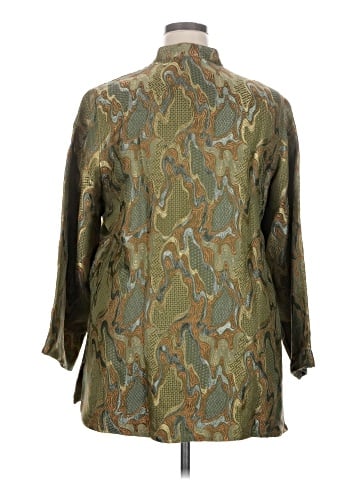 Citron 3/4 Sleeve Silk Top (view 2)