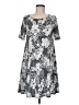 SJS Graphic Gray Casual Dress Size M - photo 1