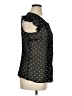 Worthington 100% Polyester Stars Black Short Sleeve Blouse Size XL - photo 4