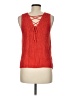 Gap 100% Cotton Red Sleeveless Top Size M (tall) - photo 2