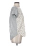 Rebecca Taylor 100% Silk Stars Silver Short Sleeve Top Size S - photo 4