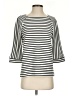 Chico's Stripes Ivory 3/4 Sleeve Top Size S - photo 1