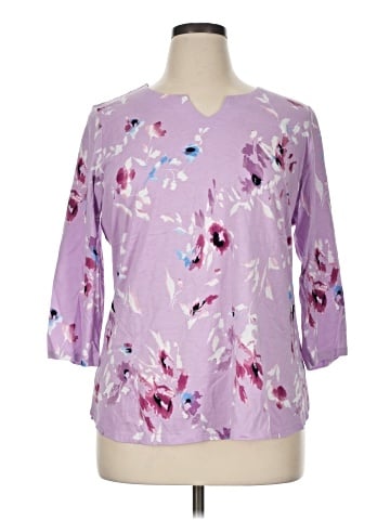 Christopher & Banks 3/4 Sleeve Blouse (view 1)