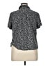 Croft & Barrow 100% Rayon Print Black Short Sleeve Blouse Size XL - photo 2