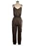Cinq à Sept 100% Cupro Metallic Brown Jumpsuit Size S - photo 2