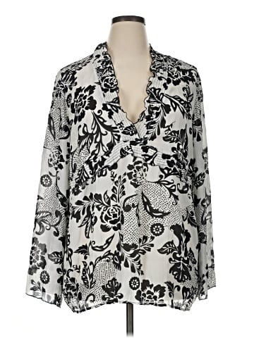 Worthington Long Sleeve Blouse (view 1)