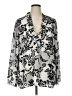 Worthington 100% Polyester Paisley Silver Long Sleeve Blouse Size XL - photo 1