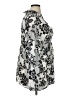 Worthington 100% Polyester Paisley Silver Long Sleeve Blouse Size XL - photo 4