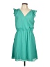 BCBGeneration 100% Polyester Solid Teal Casual Dress Size L - photo 1