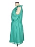 BCBGeneration 100% Polyester Solid Teal Casual Dress Size L - photo 5