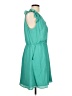 BCBGeneration 100% Polyester Solid Teal Casual Dress Size L - photo 4