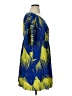 Lane Bryant Print Blue Casual Dress Size 14 - 16 Plus - photo 4