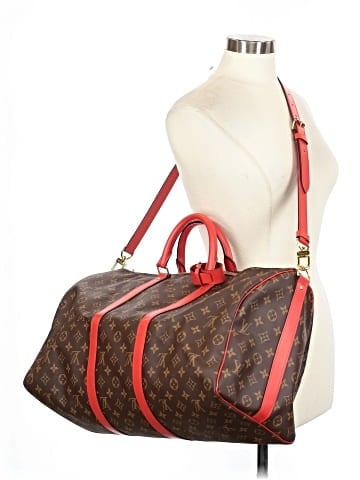 Louis Vuitton Coquelicot Monogram Canvas Keepall Bandouliere 50 Bag (view 2)