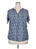 Westport 100% Rayon Blue Short Sleeve Blouse Size 2X - photo 1