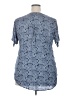 Westport 100% Rayon Blue Short Sleeve Blouse Size 2X - photo 2