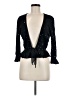 Necessary Objects Black Long Sleeve Blouse Size M - photo 1