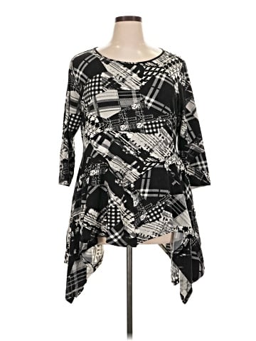 Attitudes by Renee 3/4 Sleeve Blouse (view 1)