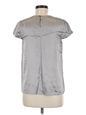 Vince. Short Sleeve Silk Top (view 2)