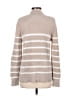 Bailey 44 Stripes Tan Turtleneck Sweater Size S - photo 2