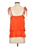 Banana Republic 100% Polyester Orange Sleeveless Blouse Size S - photo 2
