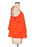 Banana Republic 100% Polyester Orange Sleeveless Blouse Size S - photo 4