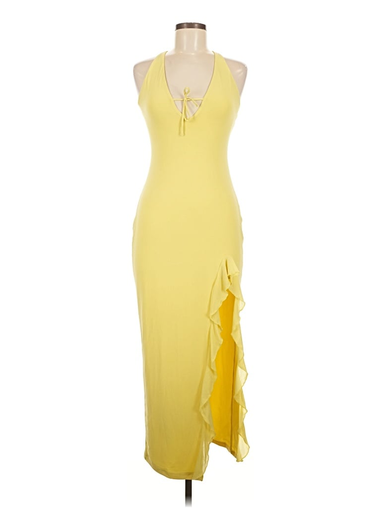Pre-owned Assorted Brands Cocktail Dress In Yellow