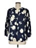 Monday Fun 100% Polyester Blue 3/4 Sleeve Blouse Size M - photo 1