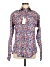 Assorted Brands 100% Baumwolle Floral Purple Long Sleeve Button-Down Shirt Size M - photo 1