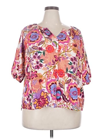 Liverpool Los Angeles Short Sleeve Blouse (view 1)