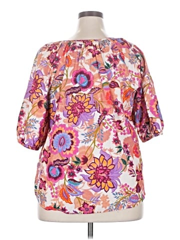 Liverpool Los Angeles Short Sleeve Blouse (view 2)