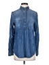 Lou & Grey 100% Lyocell Blue Long Sleeve Button-Down Shirt Size XS - photo 1