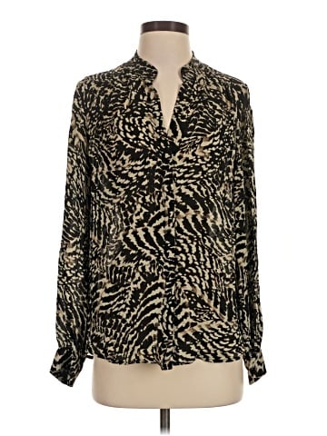 L'Agence Long Sleeve Silk Top (view 1)