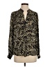 L'Agence 100% Silk Animal Print Gold Long Sleeve Silk Top Size S - photo 1