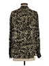 L'Agence 100% Silk Animal Print Gold Long Sleeve Silk Top Size S - photo 2
