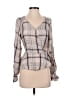 C established 1946 100% Rayon Gray Long Sleeve Blouse Size XS - photo 1