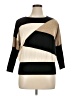 Aaeda Color Block Tan Pullover Sweater Size XL - photo 1