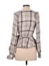 C established 1946 100% Rayon Gray Long Sleeve Blouse Size XS - photo 2