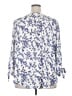 Monday Fun 100% Polyester Floral Blue 3/4 Sleeve Blouse Size 2X - photo 2