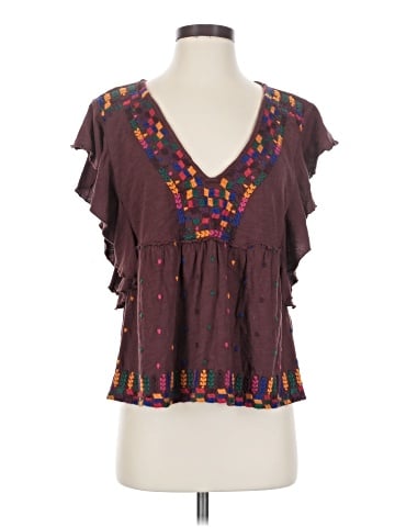 By Anthropologie Short Sleeve Blouse (view 1)