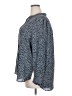 Grace 100% Polyester Animal Print Blue 3/4 Sleeve Blouse Size 2X - photo 5