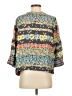 Johnny Was 100% Silk Floral Multi Color Black 3/4 Sleeve Blouse Size S - photo 2