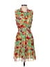 CAbi 100% Polyester Tropical Green Cocktail Dress Size S - photo 1