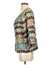 Johnny Was 100% Silk Floral Multi Color Black 3/4 Sleeve Blouse Size S - photo 5
