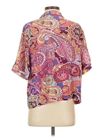Johnny Was Short Sleeve Silk Top (view 2)