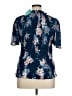 Maurices 100% Polyester Floral Blue Short Sleeve Blouse Size XL - photo 2